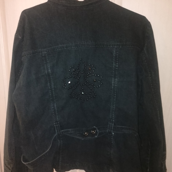 Ladies black jean jacket - Picture 2 of 2